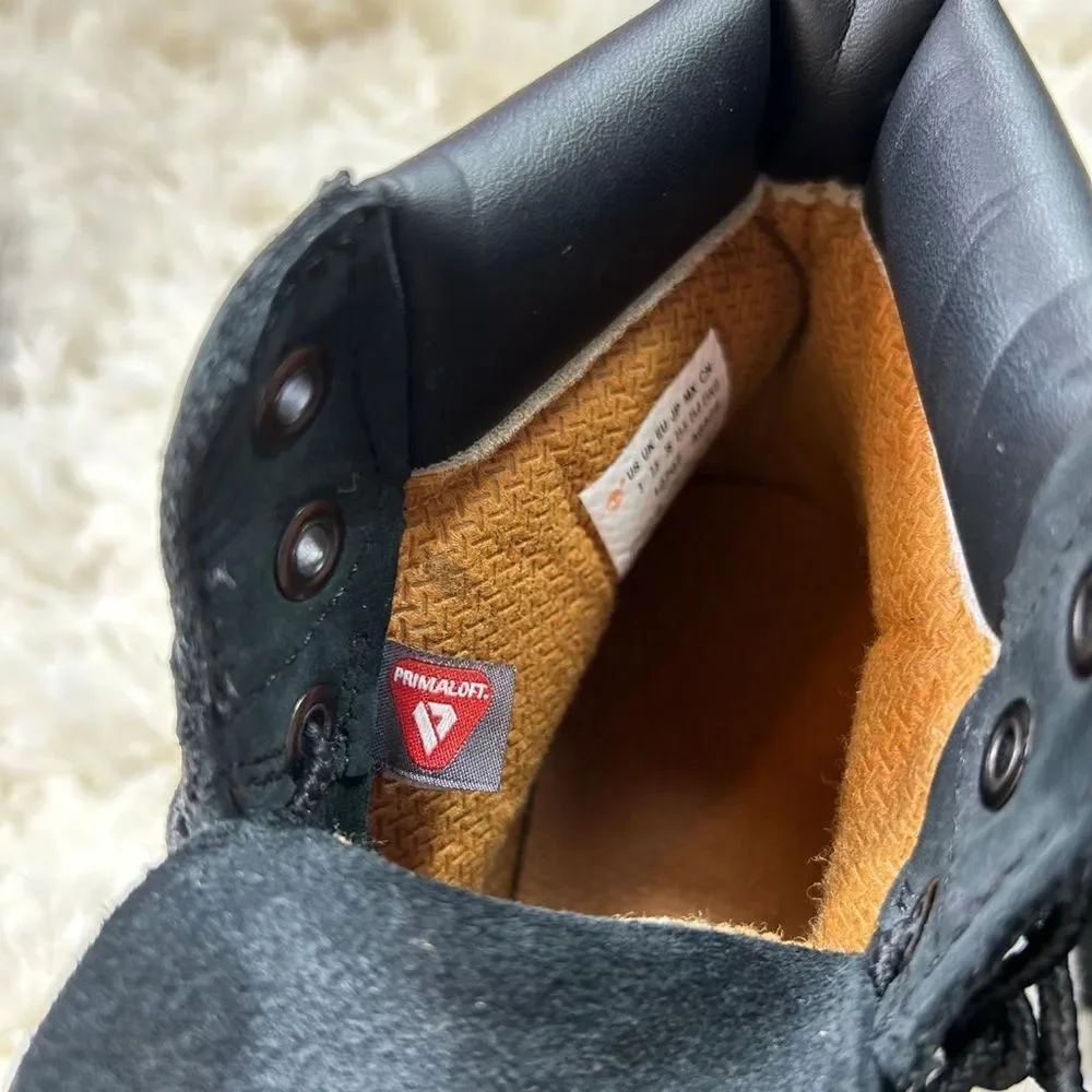 Timberland Black and Tan Leather Boots